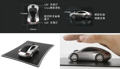幽默設計跑車鼠標分不清