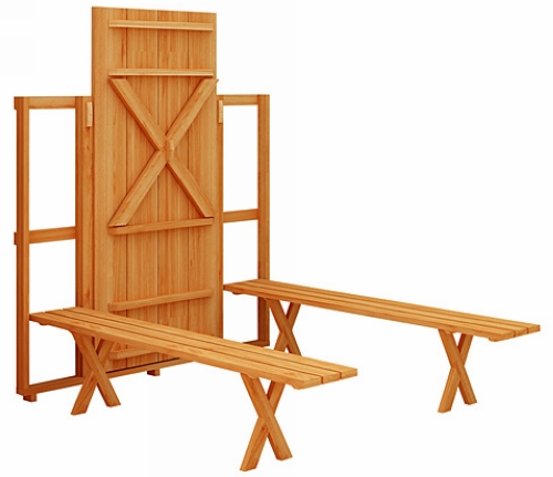 超級(jí)省空間的戶外餐桌組